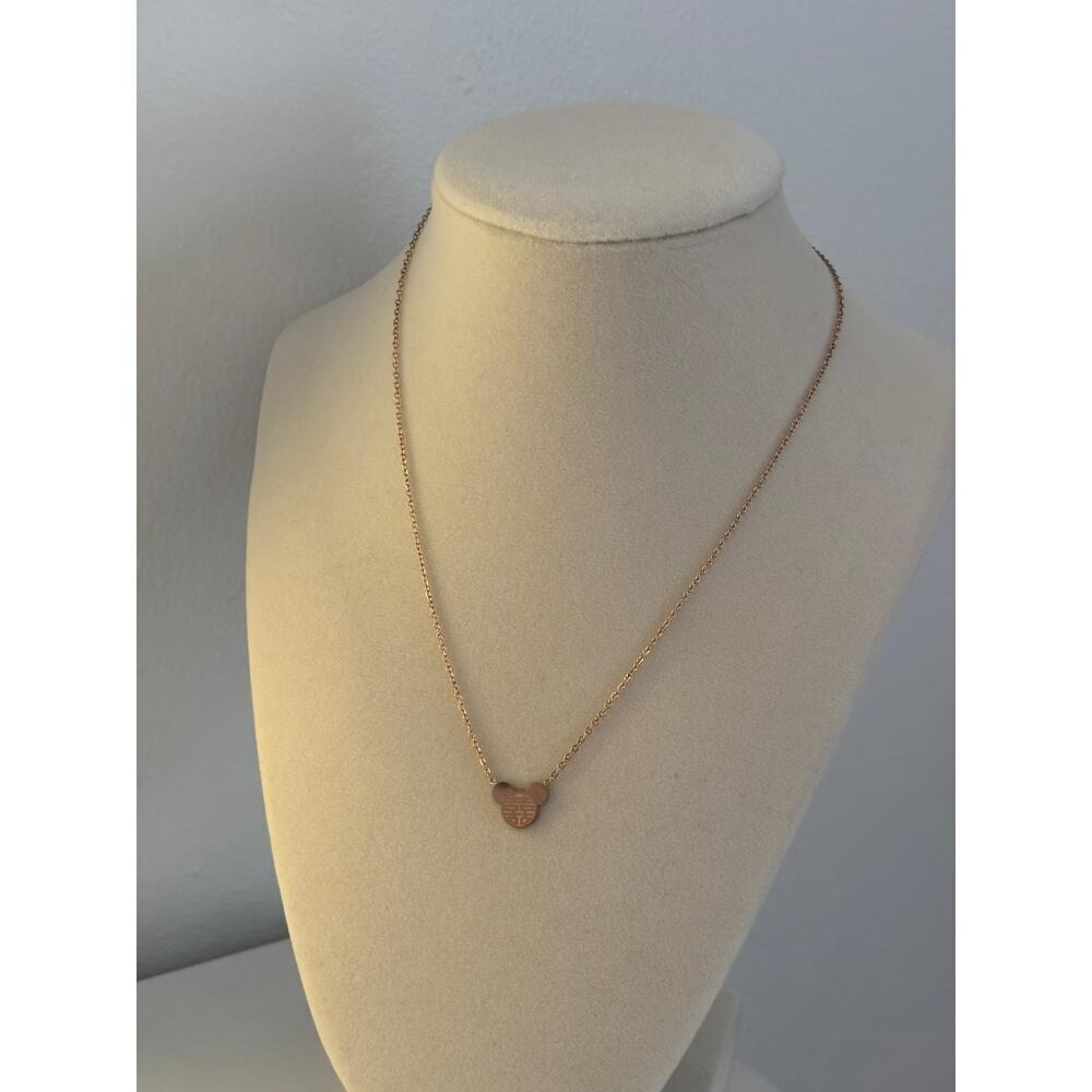 Gold Mouse Pendant Necklace Stainless Steel Cute Minimal Dainty Gift - Picture 2 of 7